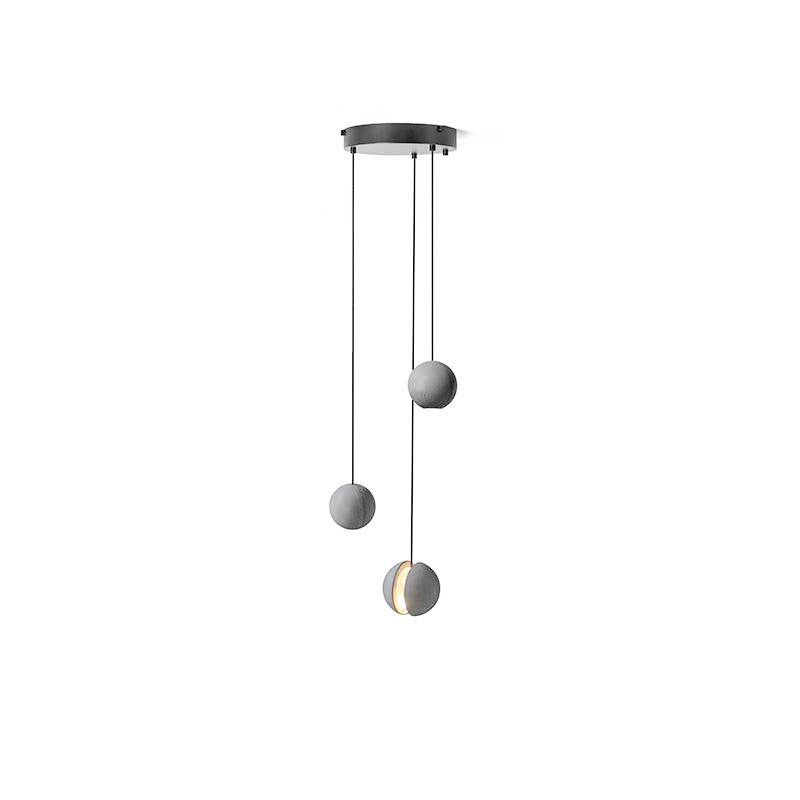 Umi Pendelleuchte aus Beton Kugel Mond Minimalistisch