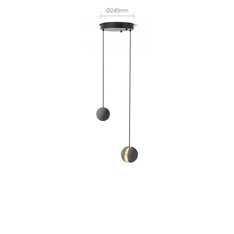 Umi Pendelleuchte aus Beton Kugel Mond Minimalistisch