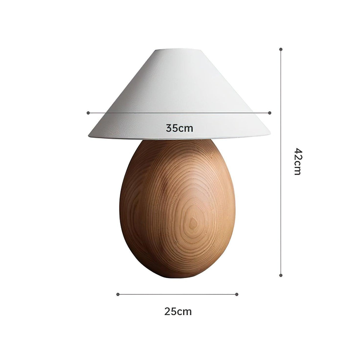 Orbace Tischleuchte aus natürlichem Holz