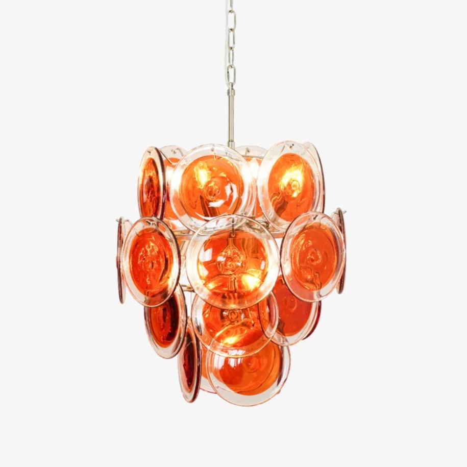 Eiroora Kronleuchter Murano-Orange-Glas