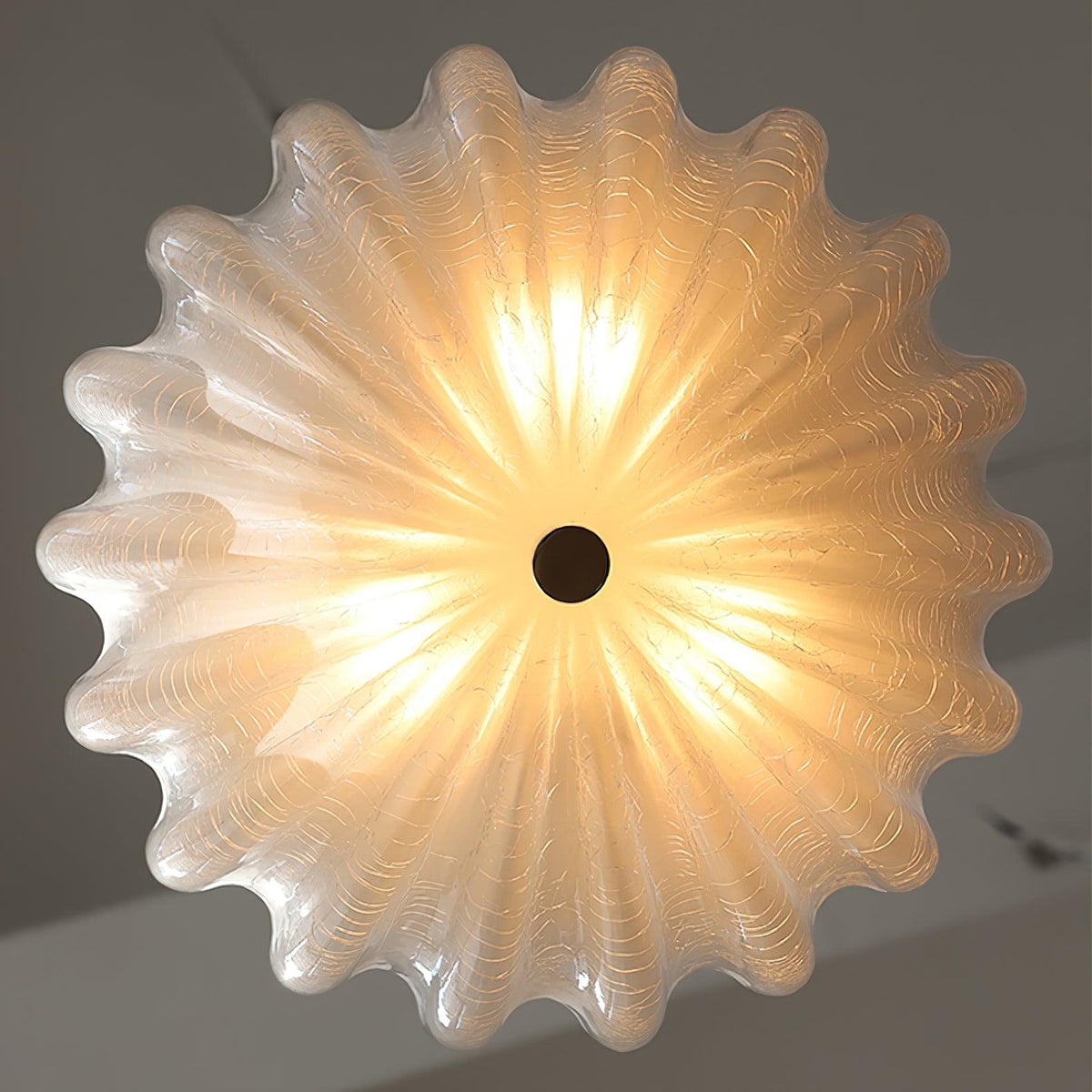 Urelis Deckenleuchte Murano-Geblasenes Glas Muschel-Form