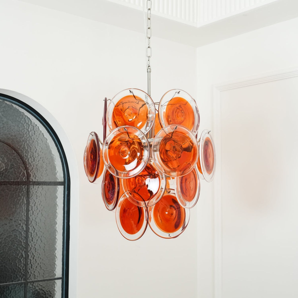 Eiroora Kronleuchter Murano-Orange-Glas