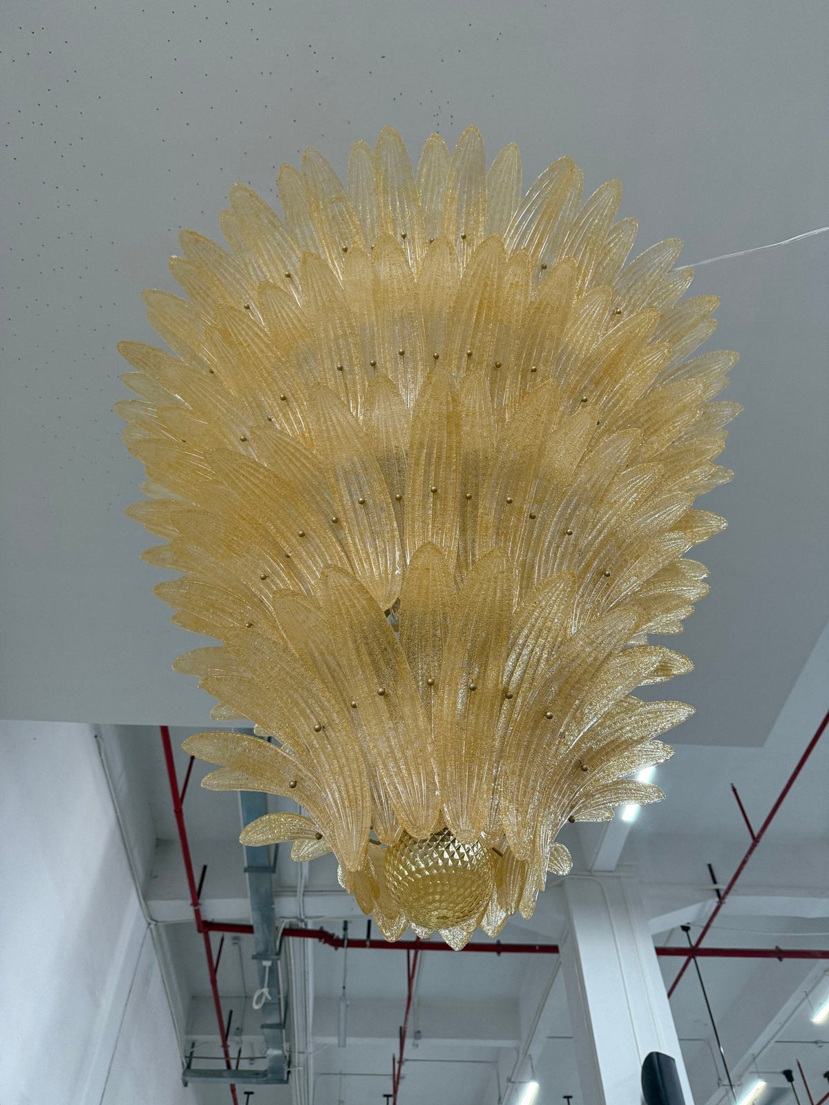 Ismavelle Kronleuchter aus Glas in Palmettenform