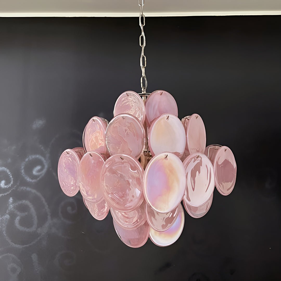 Rivivian Kronleuchter Rosa Scheiben geschichtete Kunst