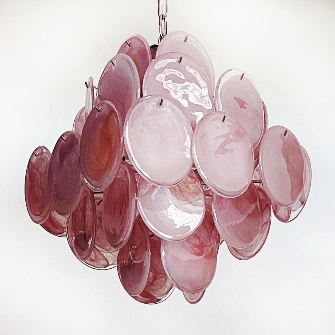 Rivivian Kronleuchter Rosa Scheiben geschichtete Kunst