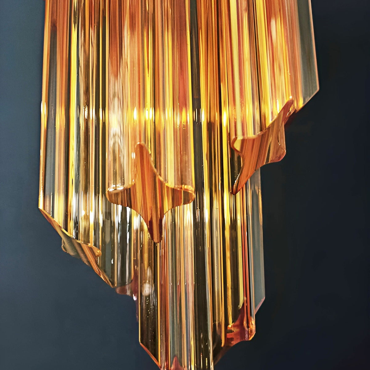 Reninelle Kronleuchter Spiral Pink Prism Gestuft