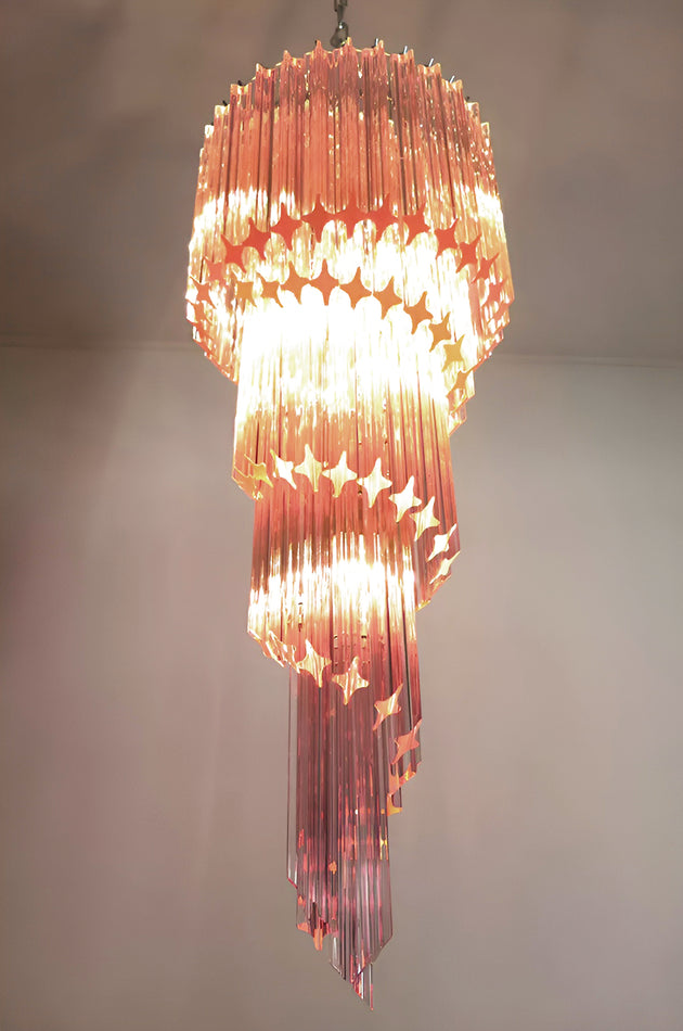 Reninelle Kronleuchter Spiral Pink Prism Gestuft
