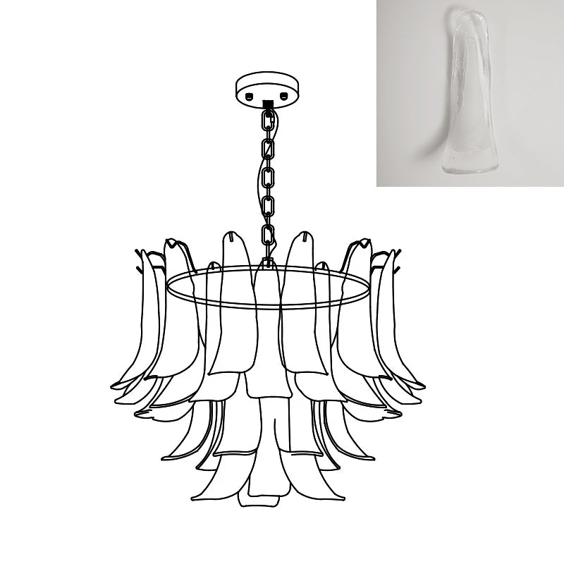 Moirai Kronleuchter aus Murano-Glas