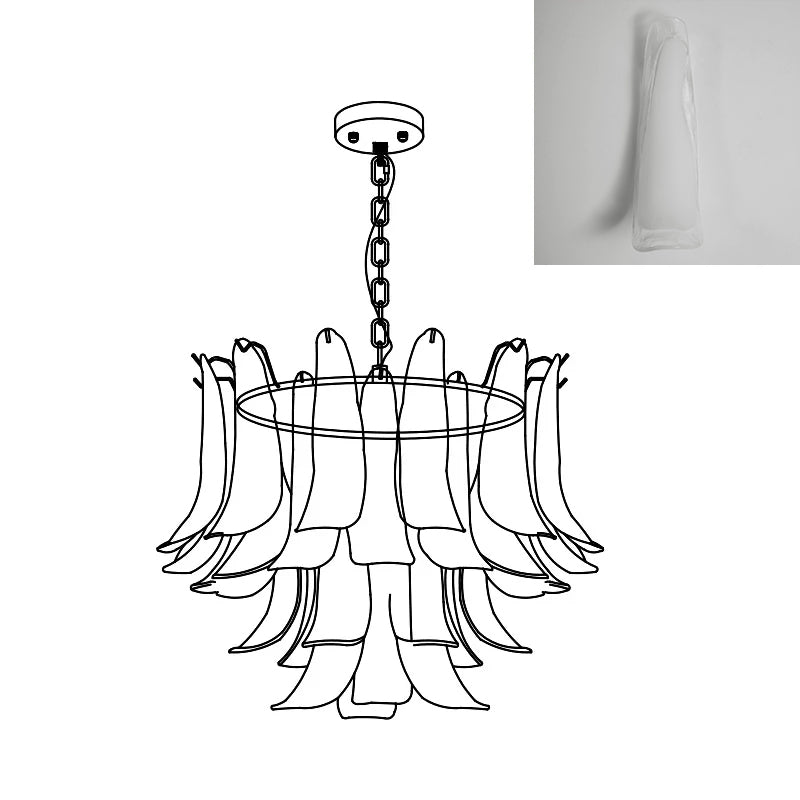 Moirai Kronleuchter aus Murano-Glas