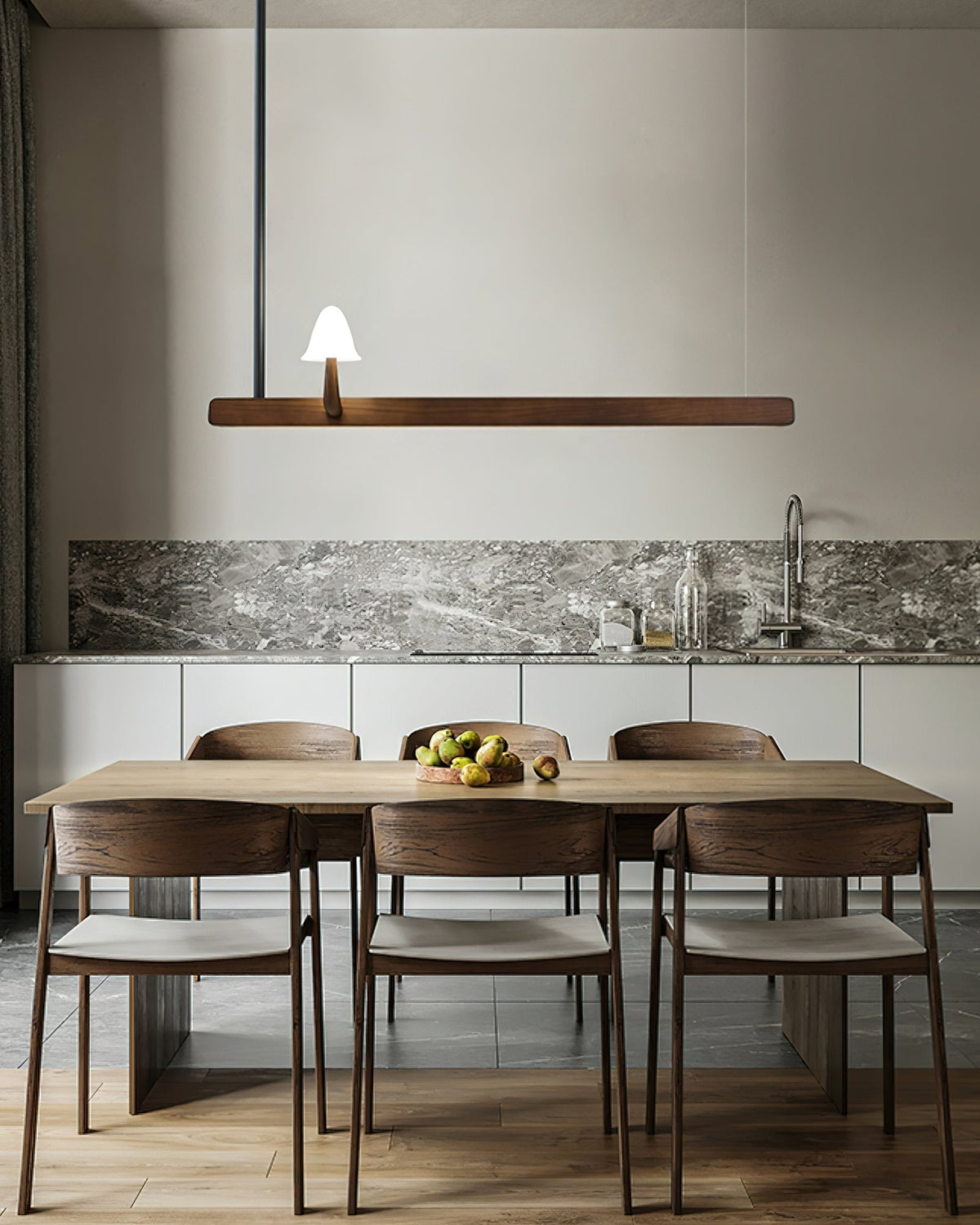Aldalira Kronleuchter aus Holz im Pilz-Design – zeitgenössische moderne Leuchte