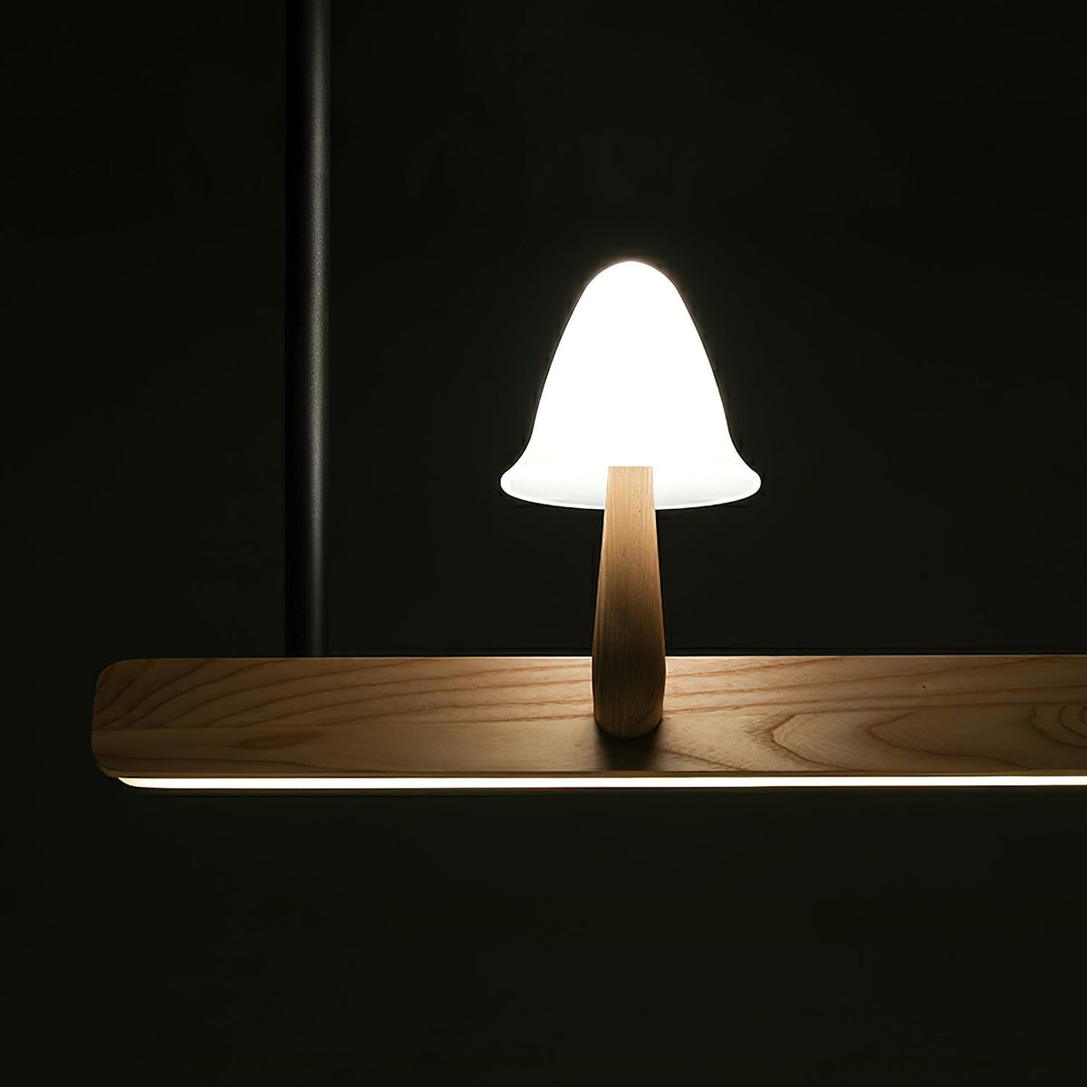 Aldalira Kronleuchter aus Holz im Pilz-Design – zeitgenössische moderne Leuchte