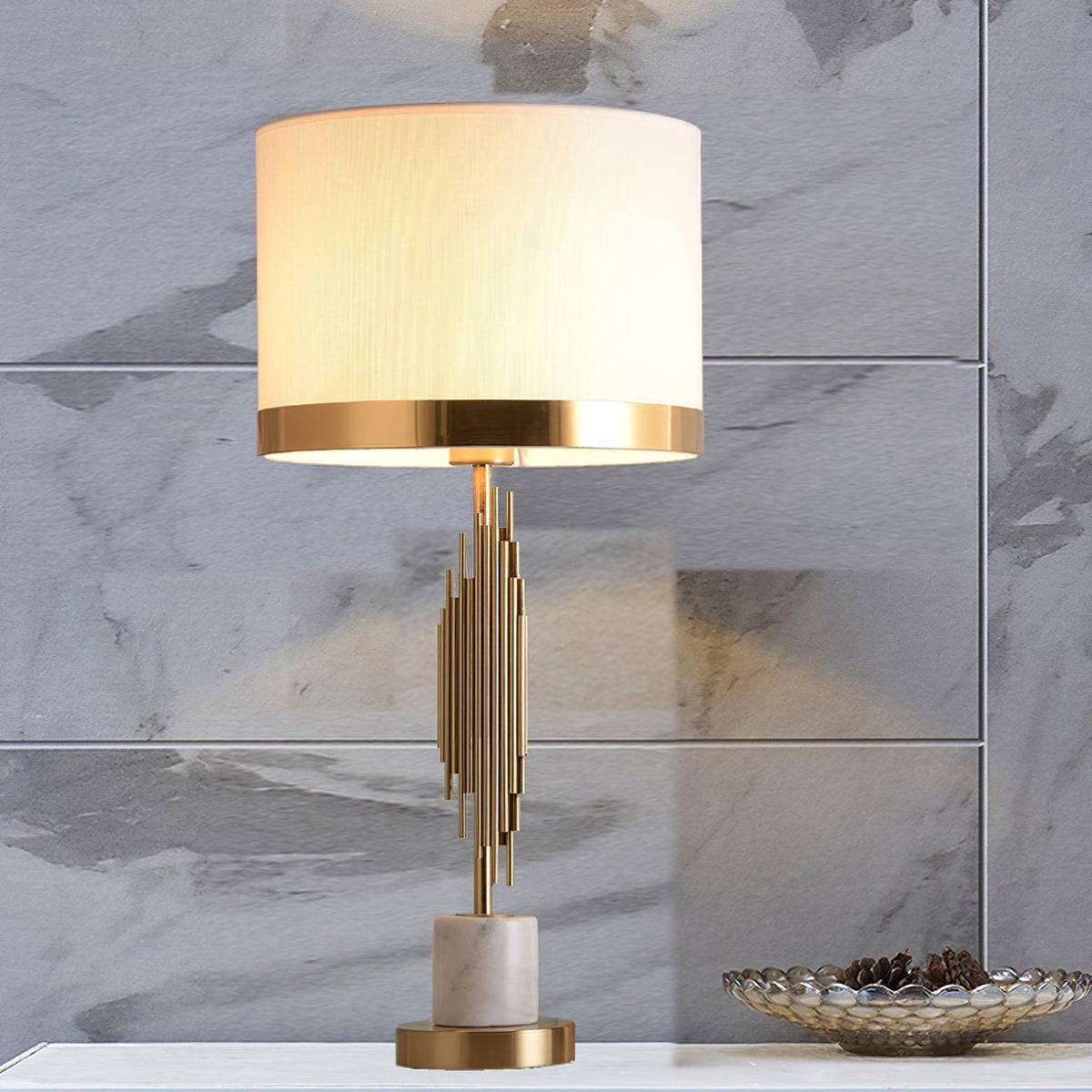 Opus Marmor Art Deco Tischleuchte