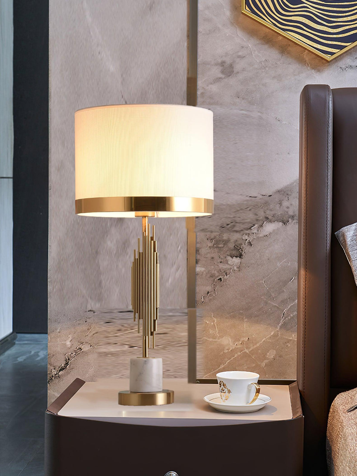Opus Marmor Art Deco Tischleuchte