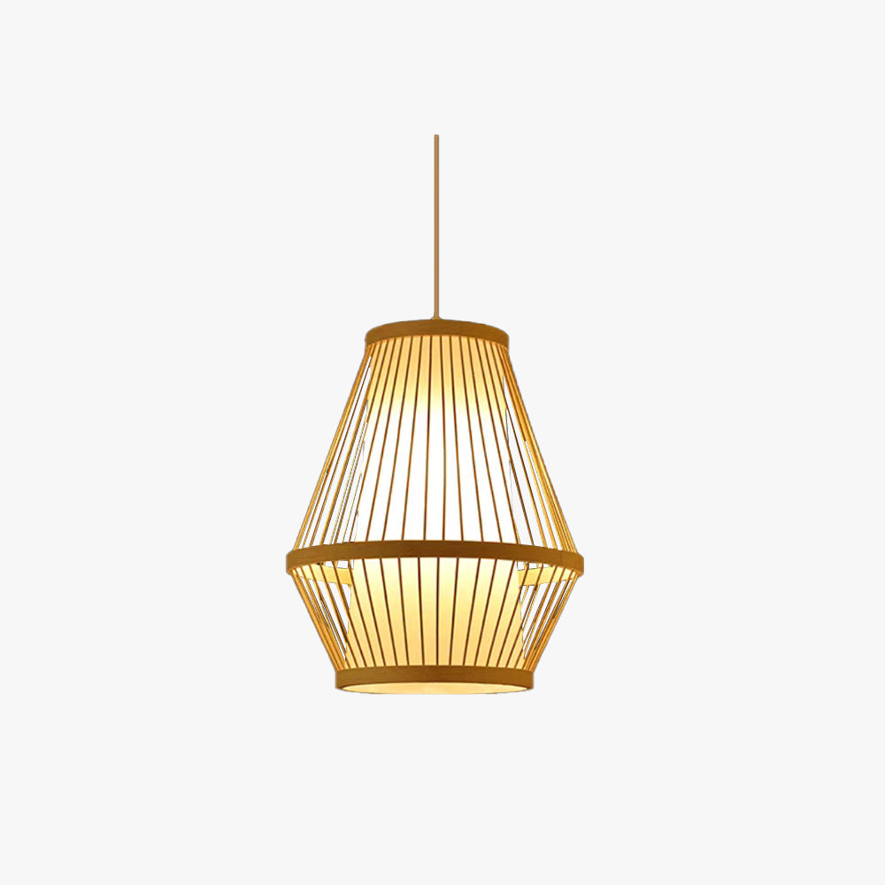 Muto Design LED Pendelleuchte Holz Schlafzimmer/Esszimmer Bambus