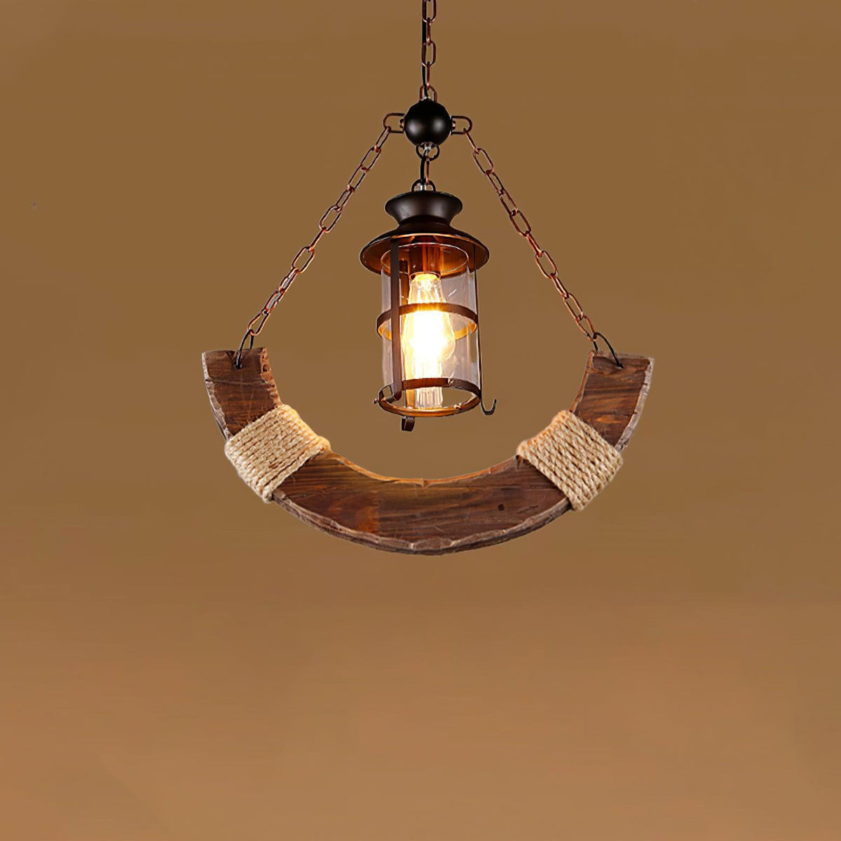 Aurzorir Kronleuchter aus Vintage-Holz