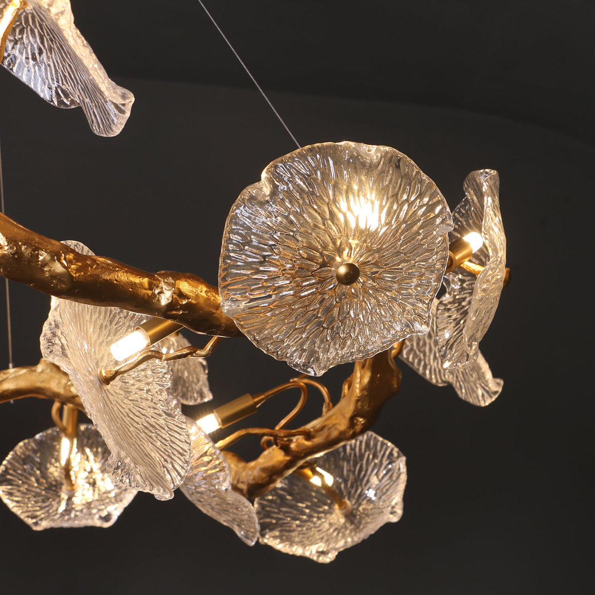 Avenhurst Lotus-Glas-Kronleuchter