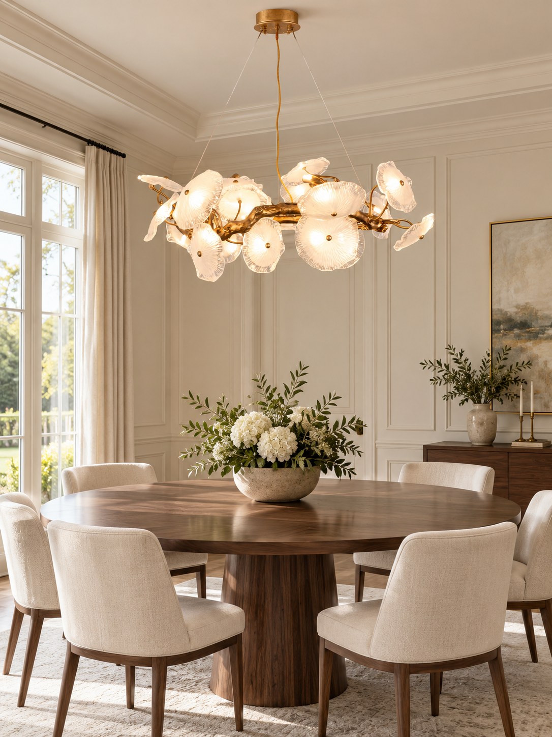 Avenhurst Lotus-Glas-Kronleuchter