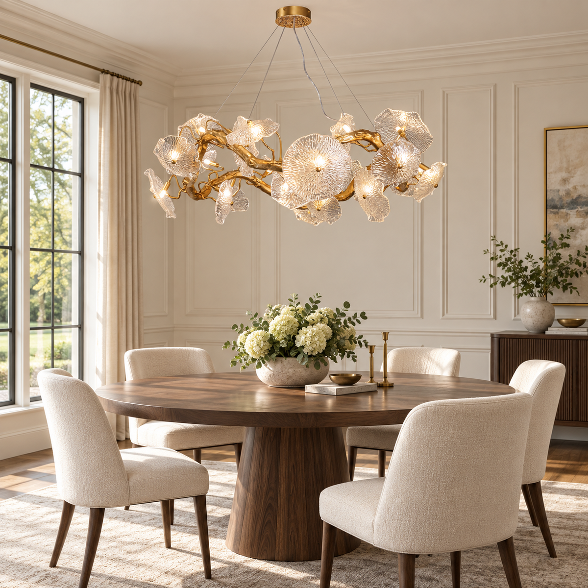 Avenhurst Lotus-Glas-Kronleuchter