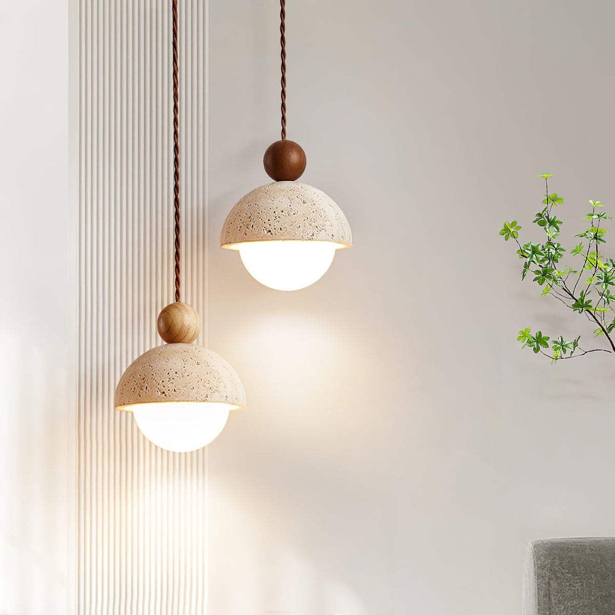 Bexn Travertine Pendelleuchte