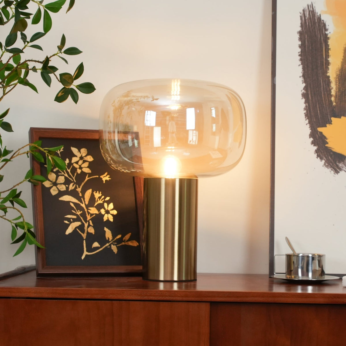 Teloz Industrielle Tischleuchte aus Glas