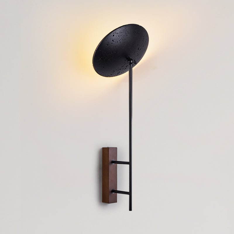 Fawn Sonnenblume moderne schwarze Travertin-Wandleuchte