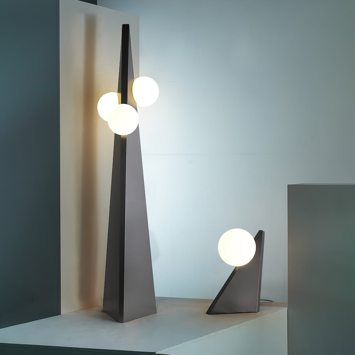 Nixie Geometrische Glas-Tischleuchte