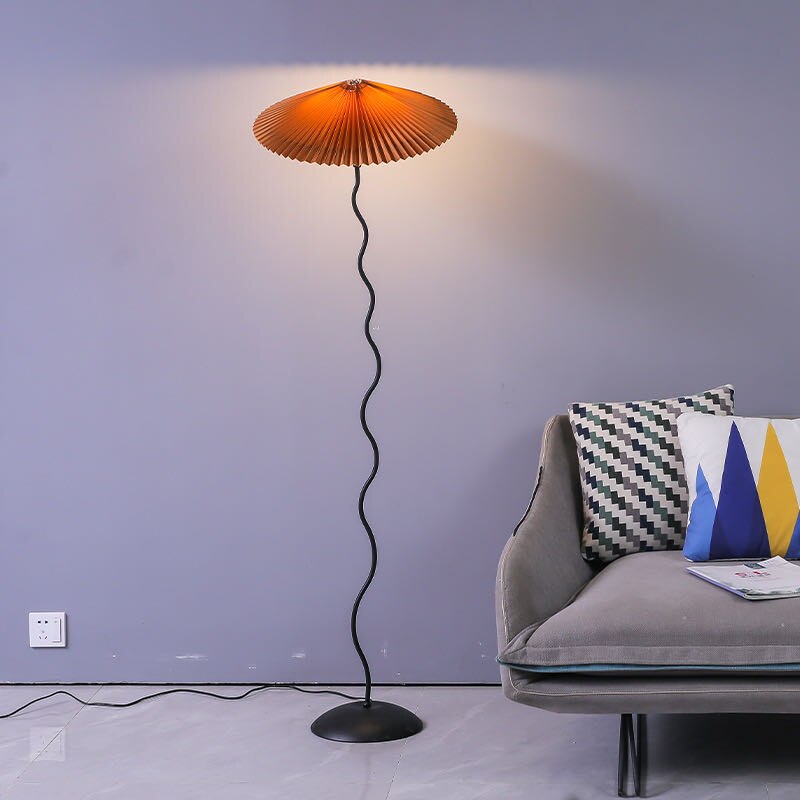 Ritta Stehlampe Minimalistischen Weiß/Rot Wohnzimmer/Schlafzimmer Stoff