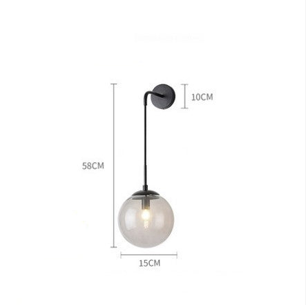 Valentina Modern LED Wandleuchten Innen Schwarz Ess/Wohnzimmer Glas