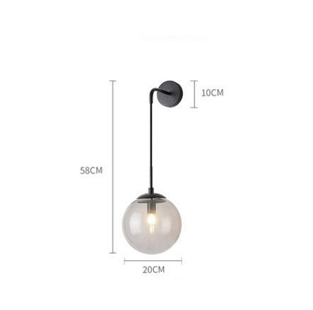 Valentina Modern LED Wandleuchten Innen Schwarz Ess/Wohnzimmer Glas