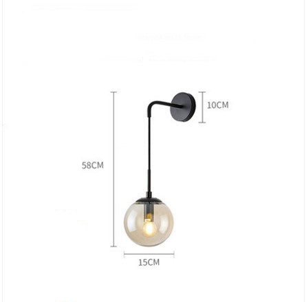 Valentina Modern LED Wandleuchten Innen Schwarz Ess/Wohnzimmer Glas