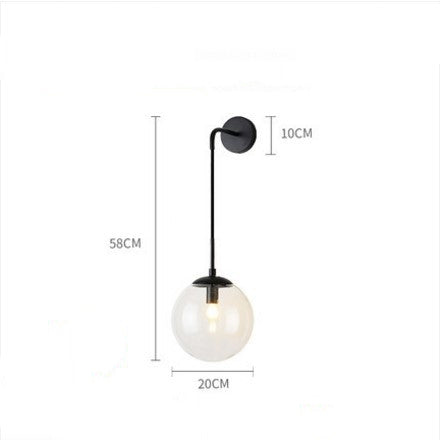Valentina Modern LED Wandleuchten Innen Schwarz Ess/Wohnzimmer Glas