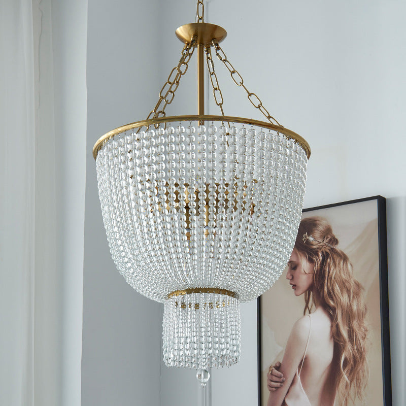 Silva Modern LED Kronleuchter Gold Kristall Wohnzimmer/Schlafzimmer