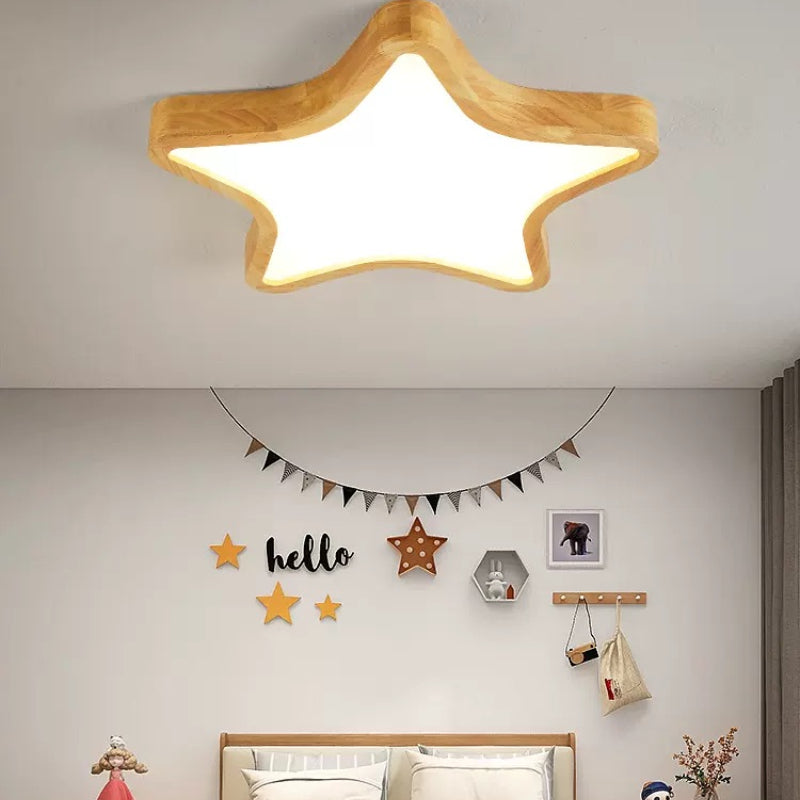 Arisha Modern kreativ LED Deckenleuchte Holz Wohn Schlafzimmer
