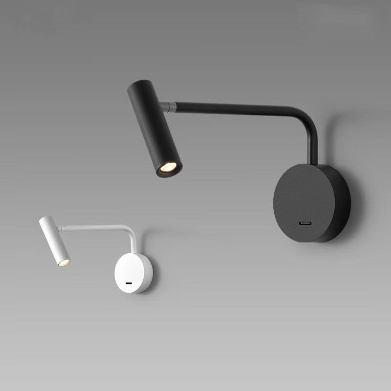 Arisha Wandleuchte Strahler Schwarz/Weiß Wohnzimmer Metall Modern LED