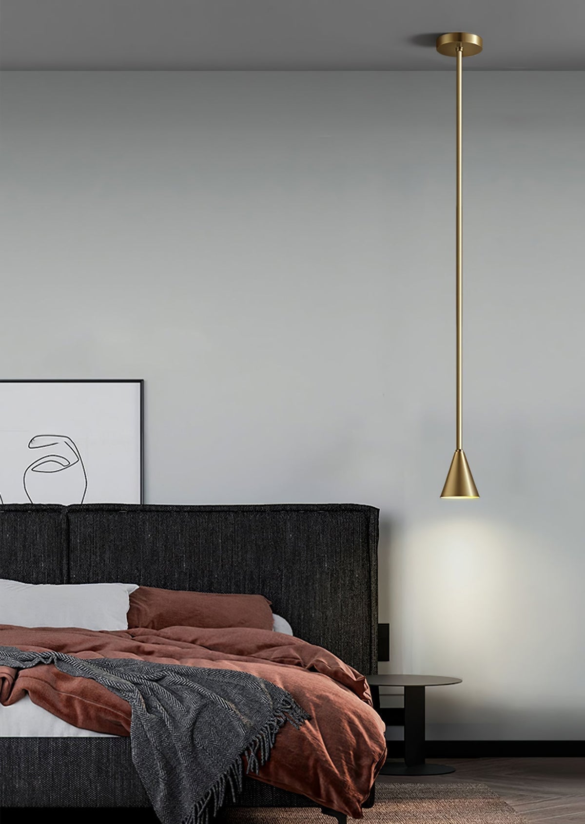Cutheion zeitgenössische minimalistische Messing-Pendelleuchte