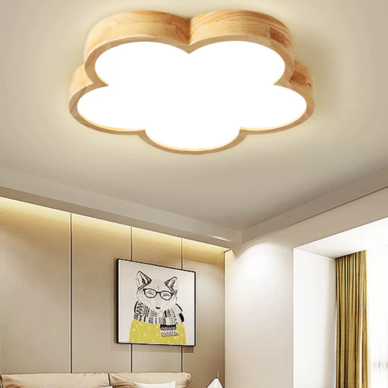 Arisha Modern kreativ LED Deckenleuchte Holz Wohn Schlafzimmer