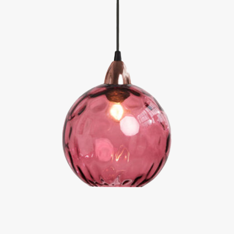 Aria Design LED Bunte Pendelleuchte Glaskugel 1 Flammig Esstisch