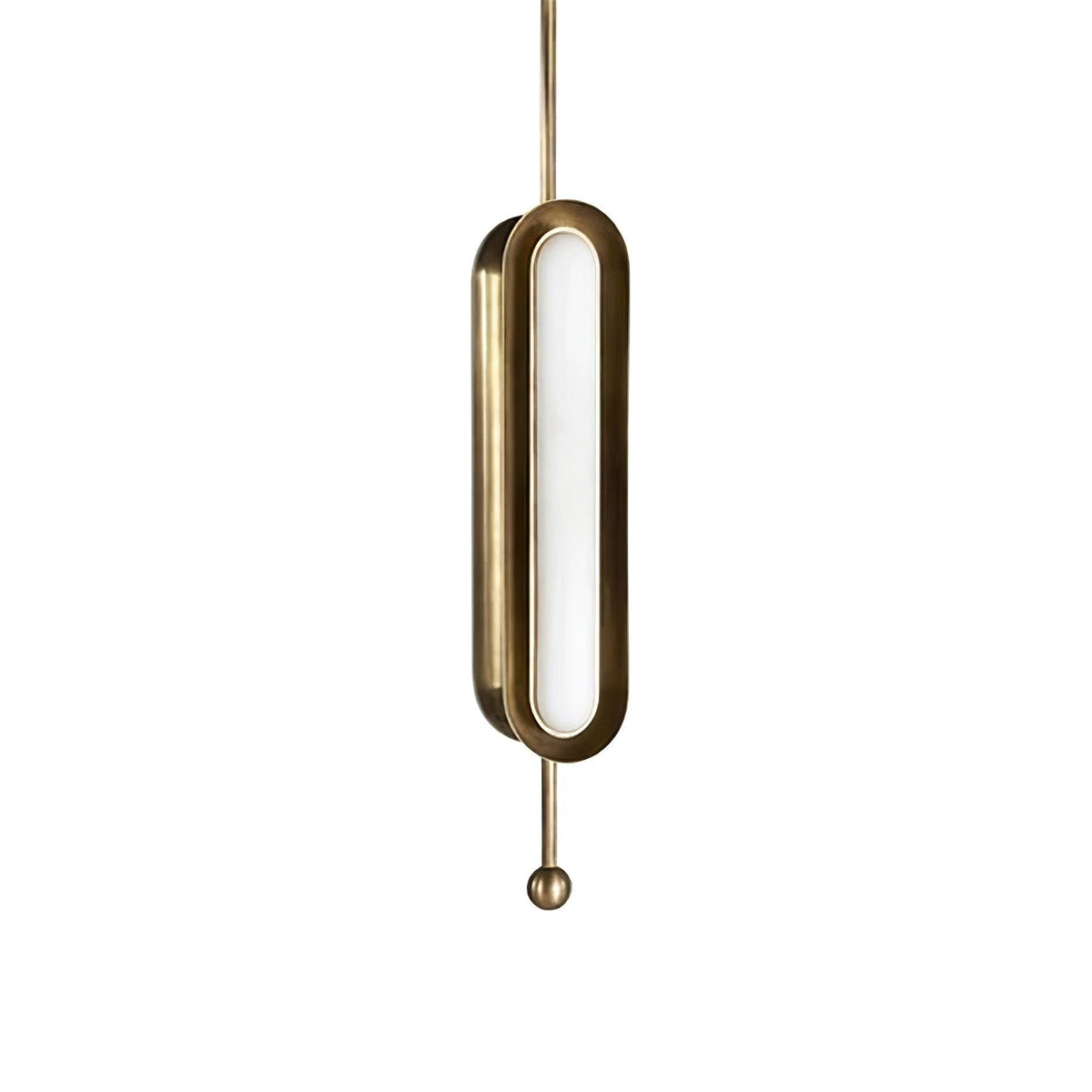 Lyvinaris Geometrische Pendelleuchte aus Messing in linearer Form