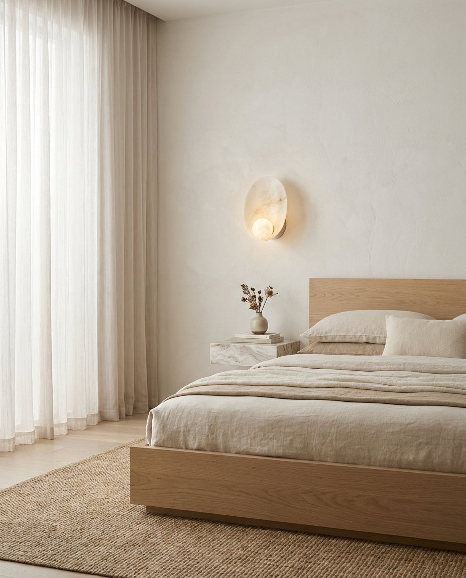 Quillstone Alabaster-Wandleuchte