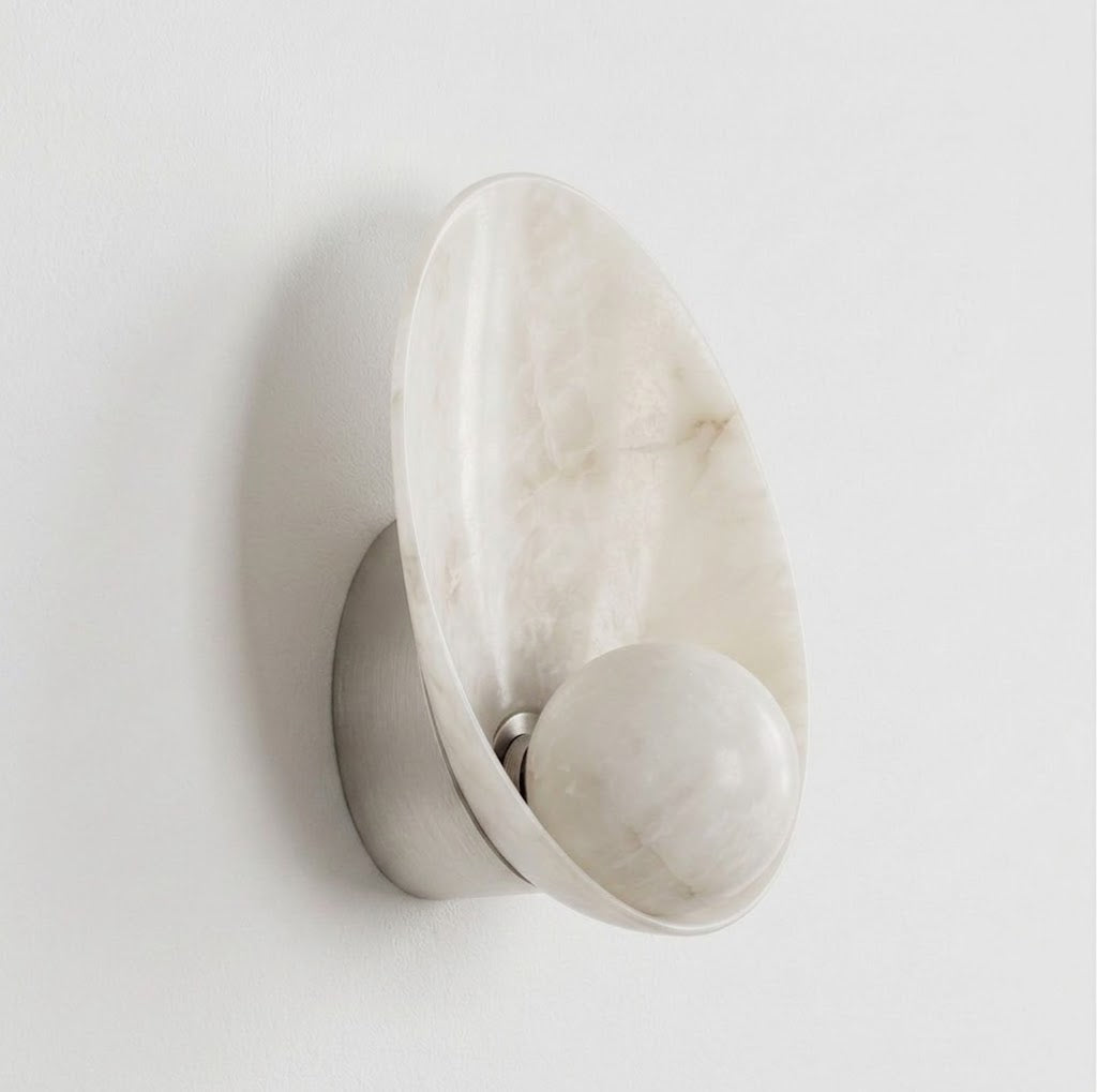 Quillstone Alabaster-Wandleuchte