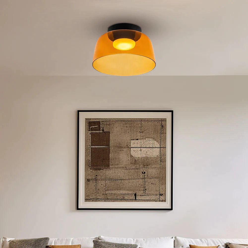 Aria Nordic Deckenleuchte Grün Glas Wohn/Schlafzimmer