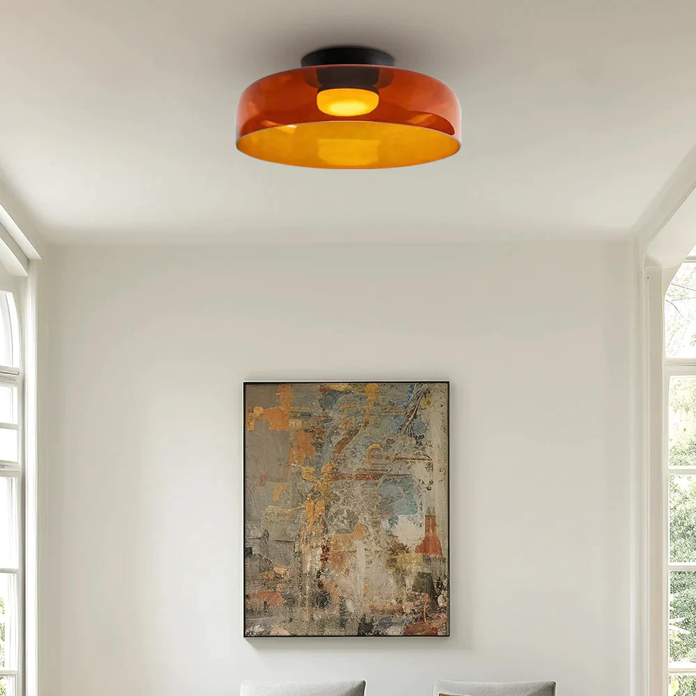 Aria Nordic Deckenleuchte Grün Glas Wohn/Schlafzimmer
