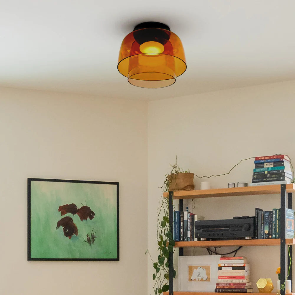Aria Nordic Deckenleuchte Grün Glas Wohn/Schlafzimmer