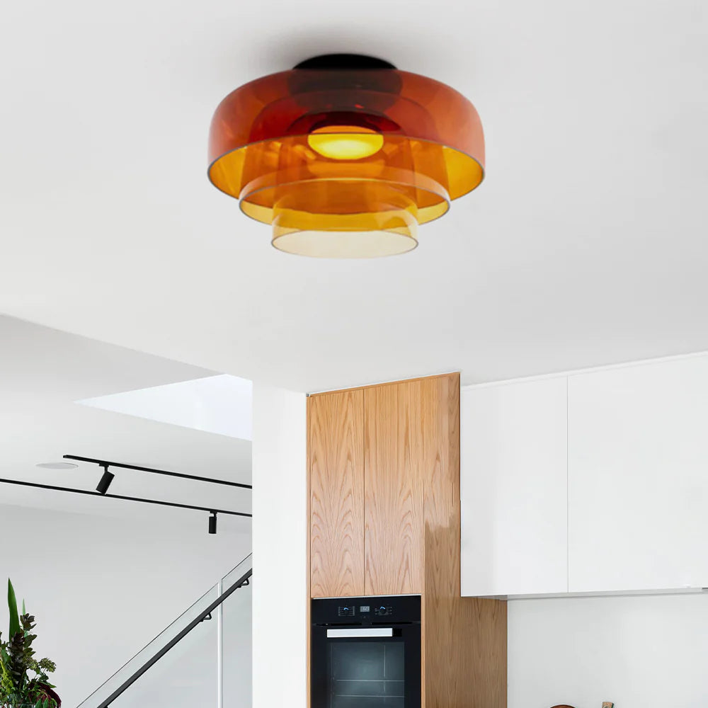 Aria Nordic Deckenleuchte Grün Glas Wohn/Schlafzimmer