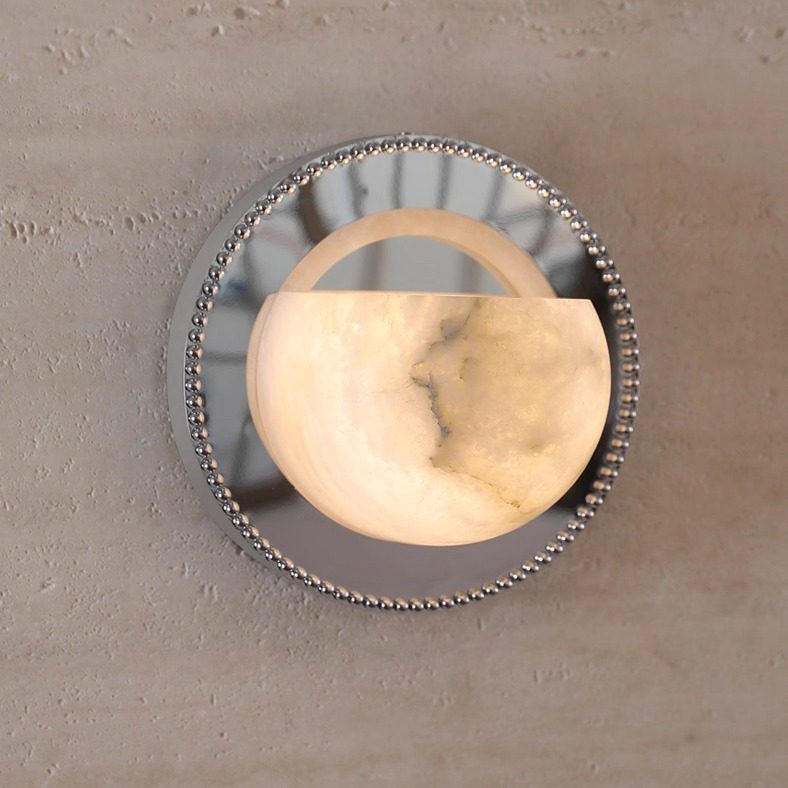 Albarelia Pearl Alabaster-Wandleuchte