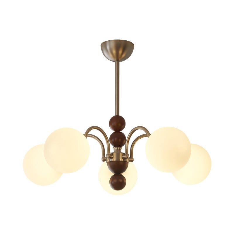 Orbital Kronleuchter Premium Nordisch Kunst Curve Holz Glas