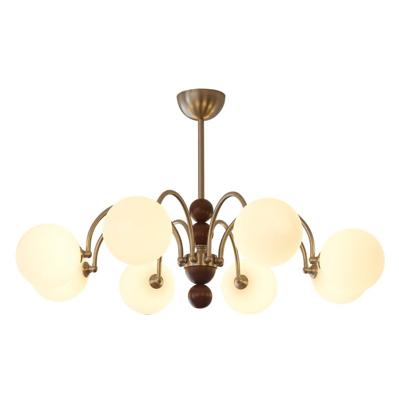 Orbital Kronleuchter Premium Nordisch Kunst Curve Holz Glas