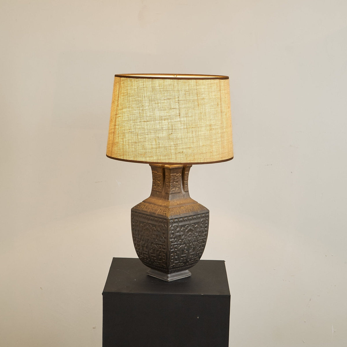 Echo Vintage-Stoff-Tischleuchte