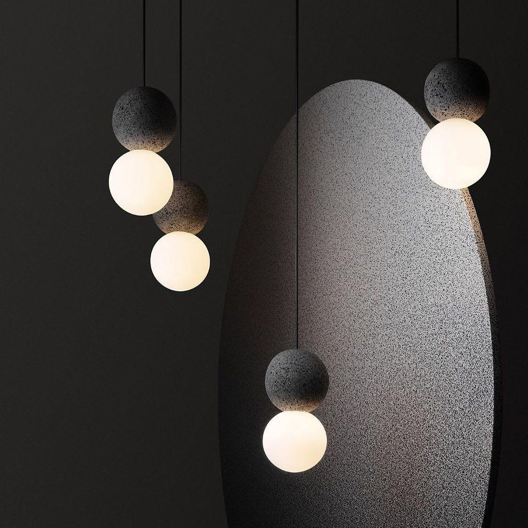 Lumorette moderne Pendelleuchte aus Zement