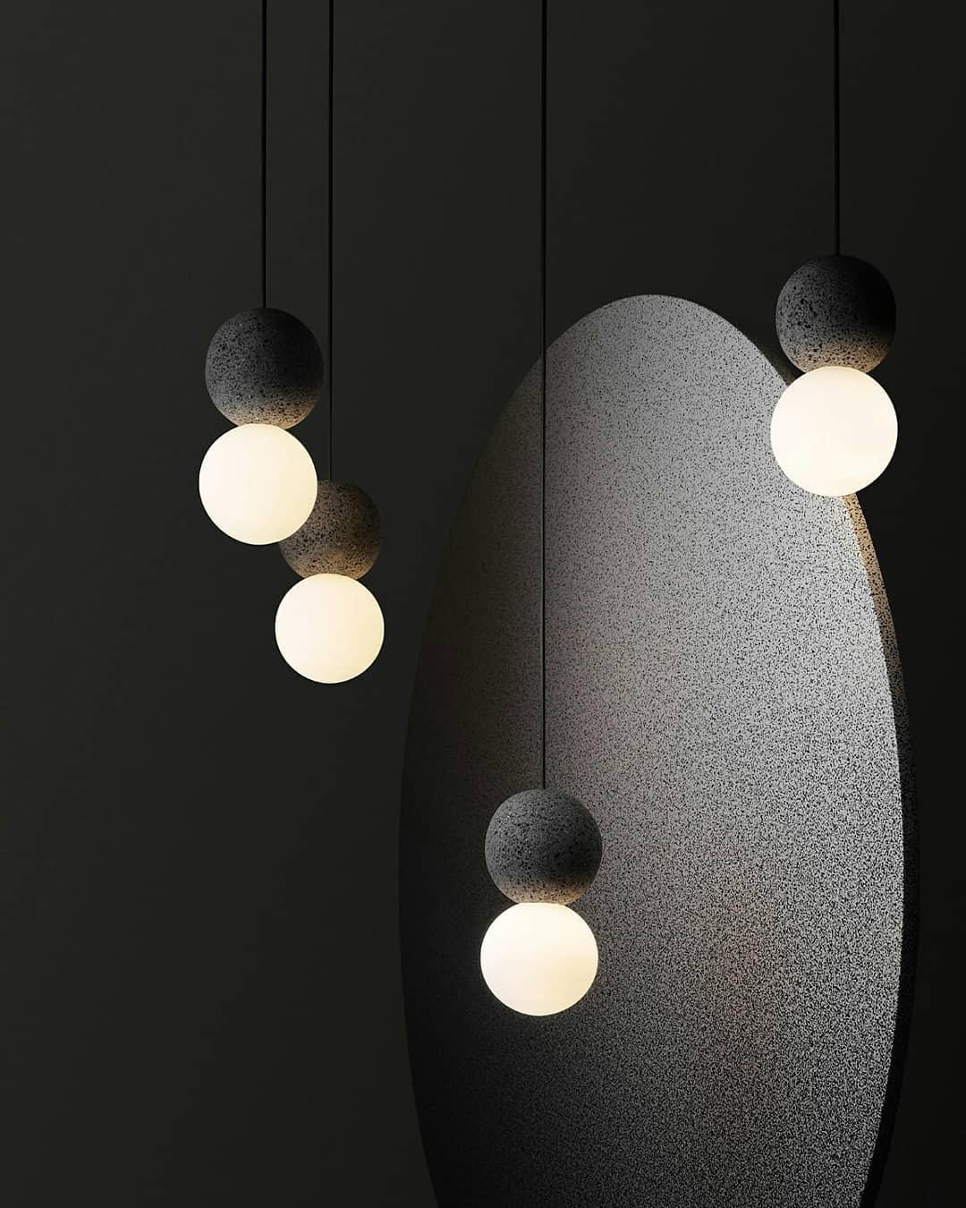 Lumorette moderne Pendelleuchte aus Zement